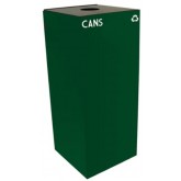 WITT GeoCube Square Recycling Receptacle w/ Round Opening - 36 gallon, Green